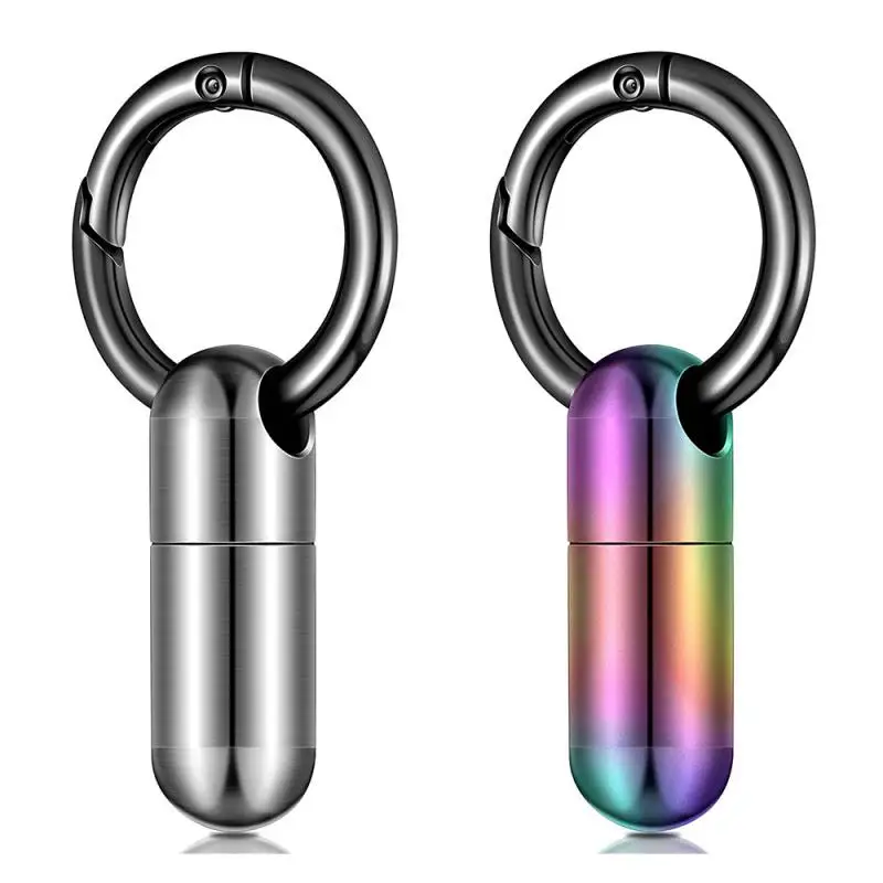 Titanium Alloy Key Buckle Mini Waterproof Storage Pill Box Outdoor Pill Case Container Capsules Organizer Tablets First Aid Tool
Titanium Alloy Key Buckle Mini Waterproof Storage Pill Box Outdoor Pill Case Container Capsules Organizer Tablets First Aid Tool