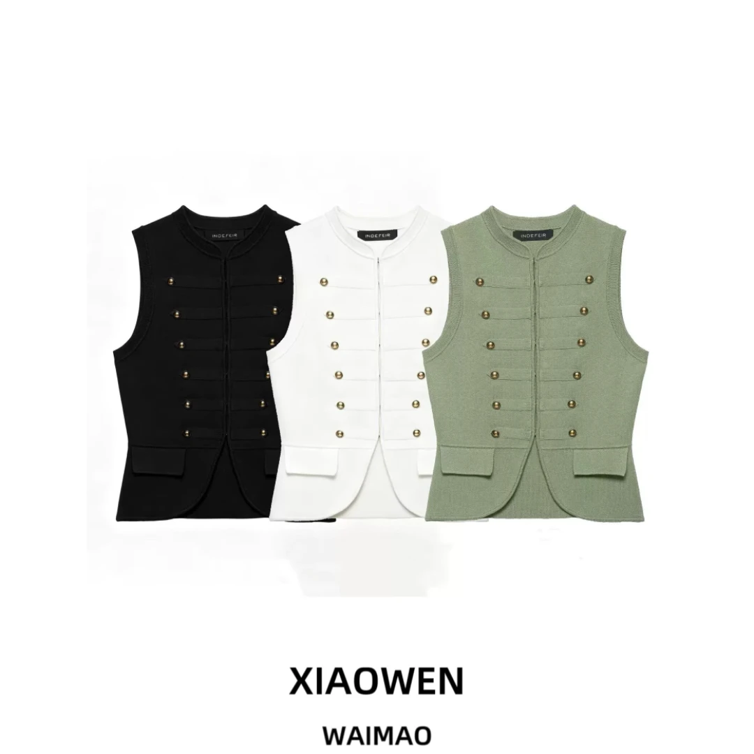 Fashionable ZR Wind Knitted Slim Fit Vest Rope Buckle Decoration Cross-Border Women's Wear Thin Spring Season Lightweight Kni...
Fashionable ZR Wind Knitted Slim Fit Vest Rope Buckle Decoration Cross-Border Women's Wear Thin Spring Season Lightweight Kni...