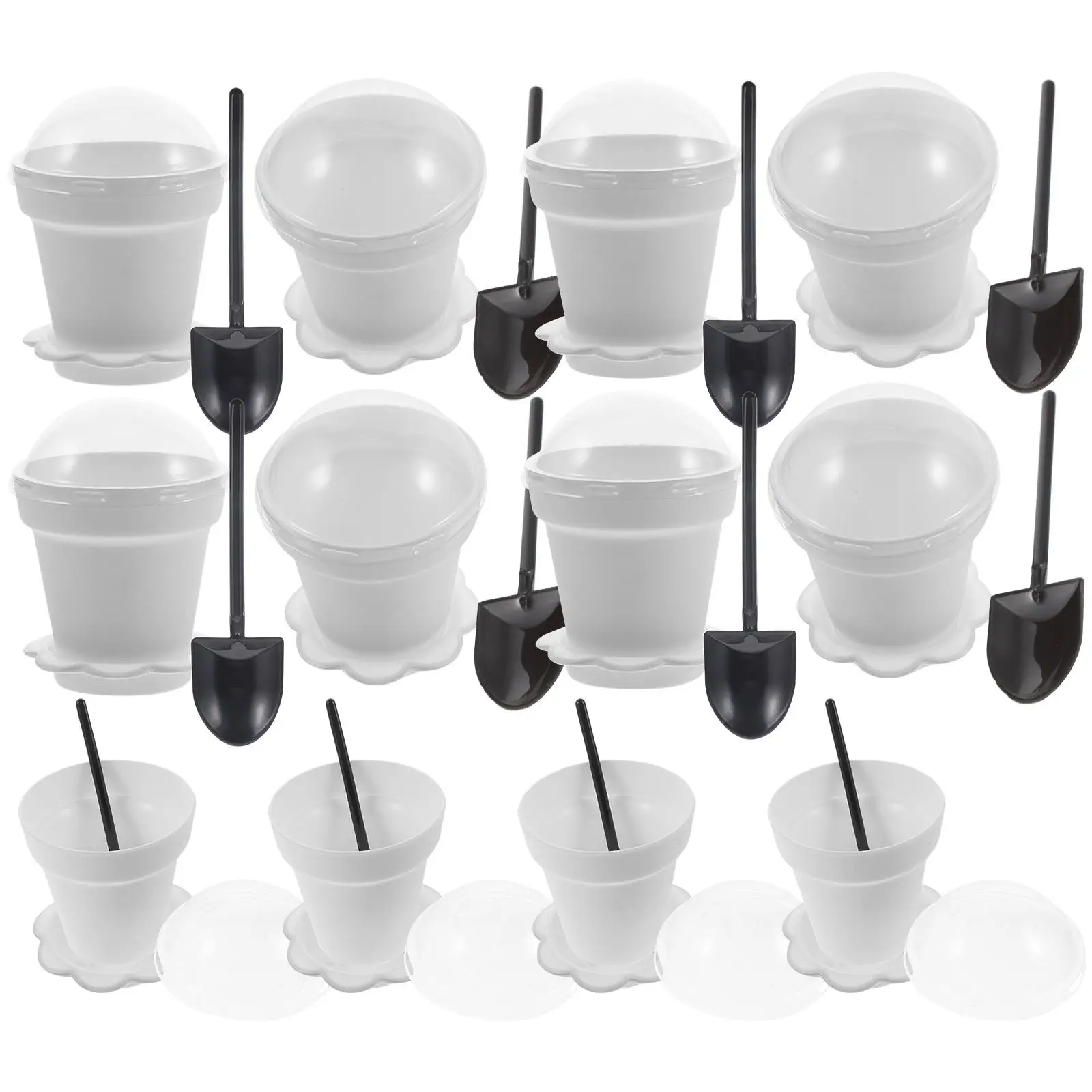 20 PCS Potted Cake Shovel Spoon Dessert Cups with Lids Mousse for Flowerpot Mini Desert Small Wedding
20 PCS Potted Cake Shovel Spoon Dessert Cups with Lids Mousse for Flowerpot Mini Desert Small Wedding