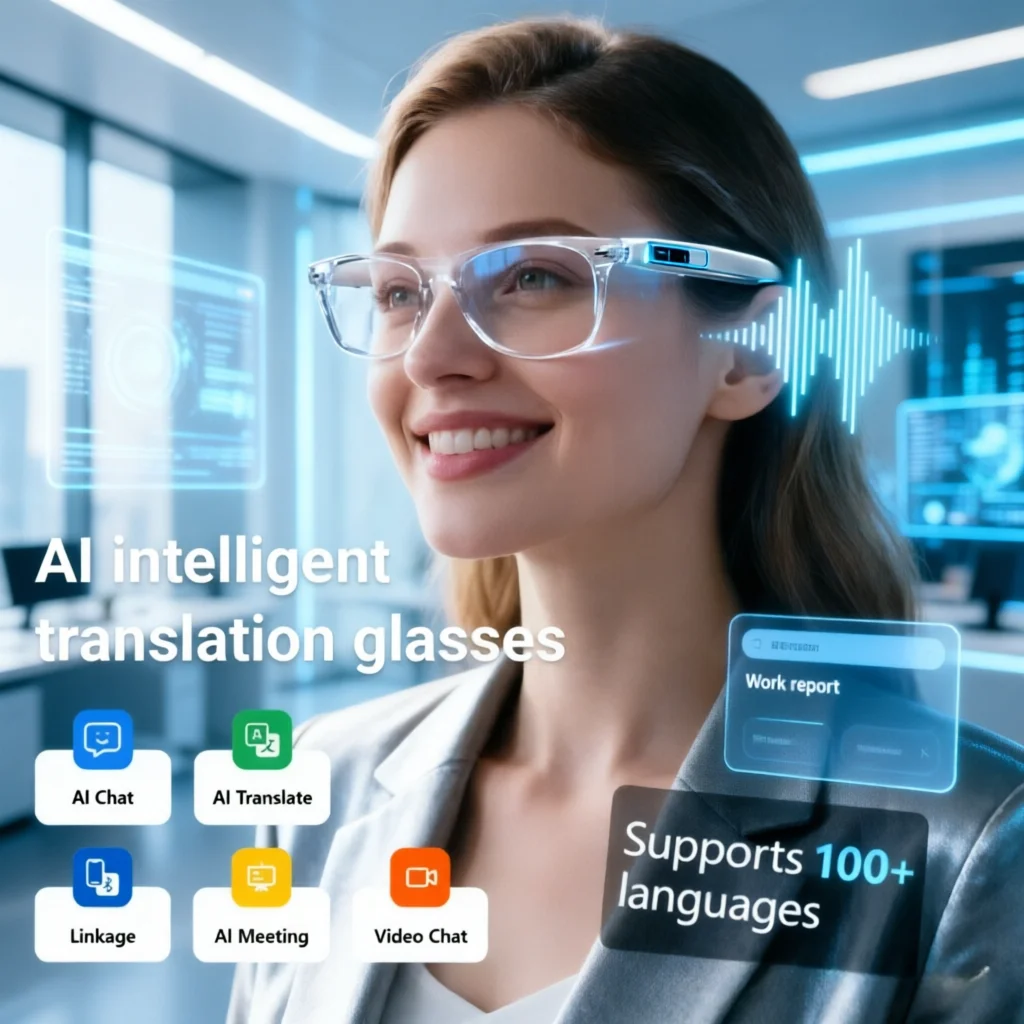 AI Smart Glasses 100+ Languages Translation Bluetooth Call Noise Reduction Music TWS Earphones Touch Control Sunglasses
AI Smart Glasses 100+ Languages Translation Bluetooth Call Noise Reduction Music TWS Earphones Touch Control Sunglasses