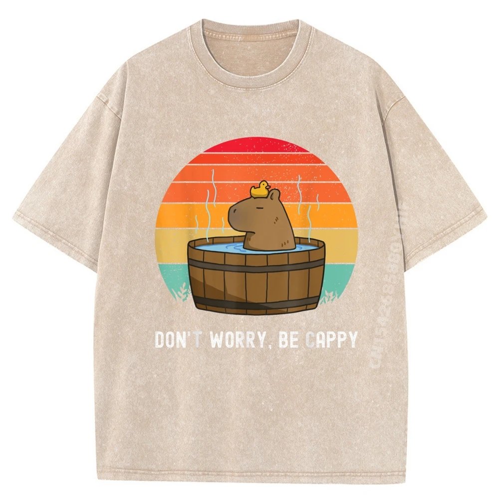 Outdoor Retro Funny Capybara Don't Worry Be Cappy Tees Funny Fashion Luxury Designer Tee-Shirts Retro Washed Youth Men T-shirt
Outdoor Retro Funny Capybara Don't Worry Be Cappy Tees Funny Fashion Luxury Designer Tee-Shirts Retro Washed Youth Men T-shirt