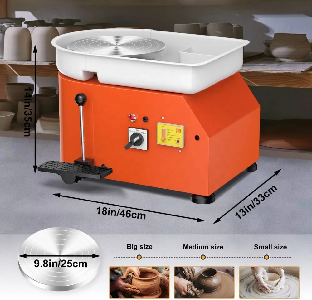 350w High Power Pottery Forming Machine Electric Pottery Wheel Machine for Clay Production Processed
350w High Power Pottery Forming Machine Electric Pottery Wheel Machine for Clay Production Processed