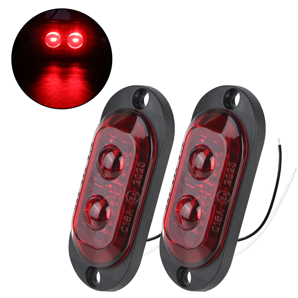 12V-24V Trailer Marker Lights Car-Styling 2pcs Car Side Lamp 2 LED Indicator Taillights Truck Signal Light
12V-24V Trailer Marker Lights Car-Styling 2pcs Car Side Lamp 2 LED Indicator Taillights Truck Signal Light