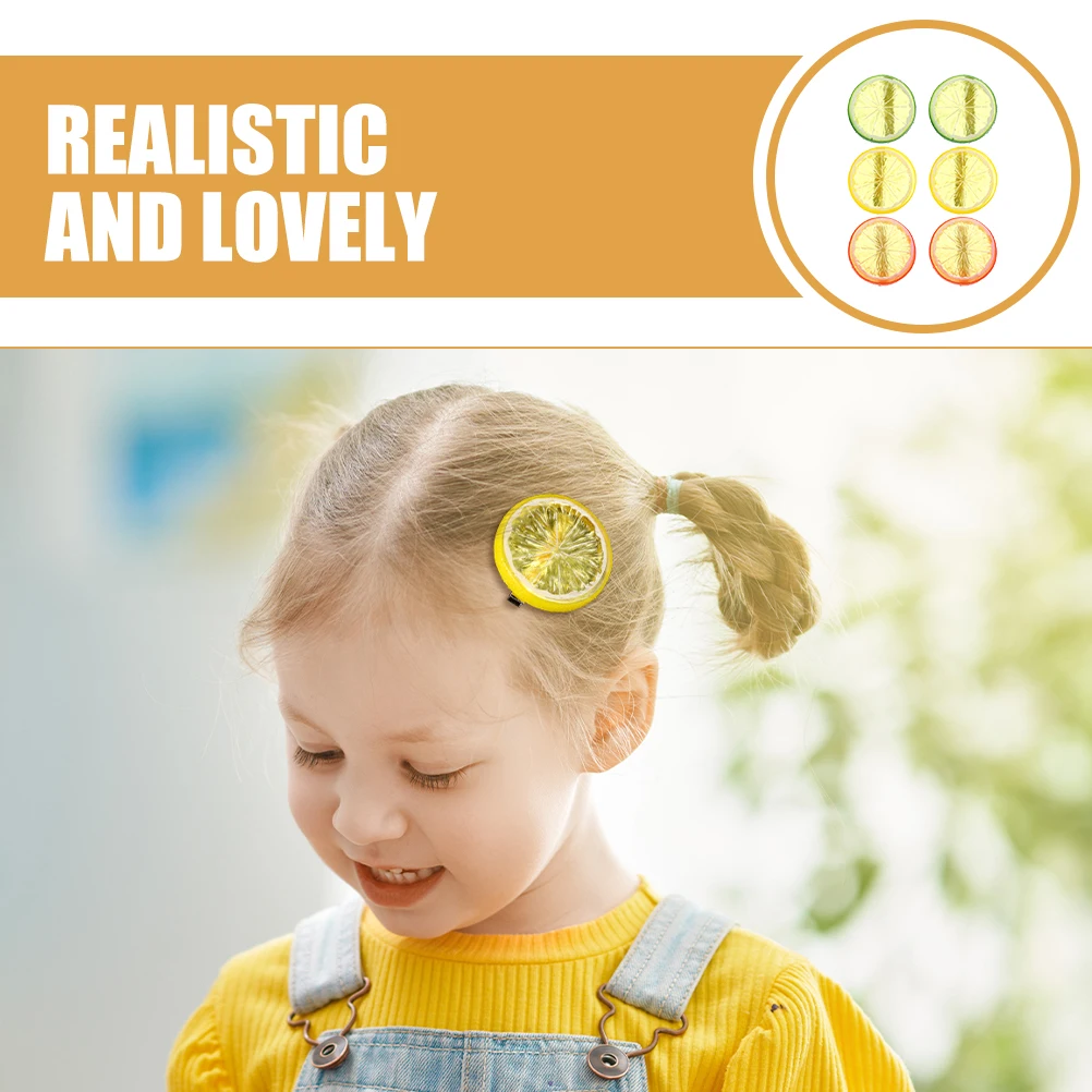 6pcs Lemon Hairpin Clips Cute Artificial Fruit Hair Accessories for Girls Women Hair Decorations Small Hairpins
6pcs Lemon Hairpin Clips Cute Artificial Fruit Hair Accessories for Girls Women Hair Decorations Small Hairpins