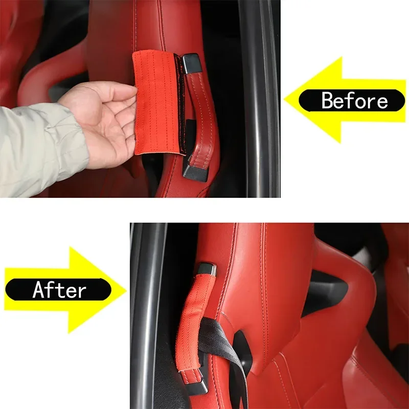 For Jaguar F-TYPE 2013+ car styling car seat back seat belt fixed protective cover sticker car interior accessories 2Pcs
For Jaguar F-TYPE 2013+ car styling car seat back seat belt fixed protective cover sticker car interior accessories 2Pcs
