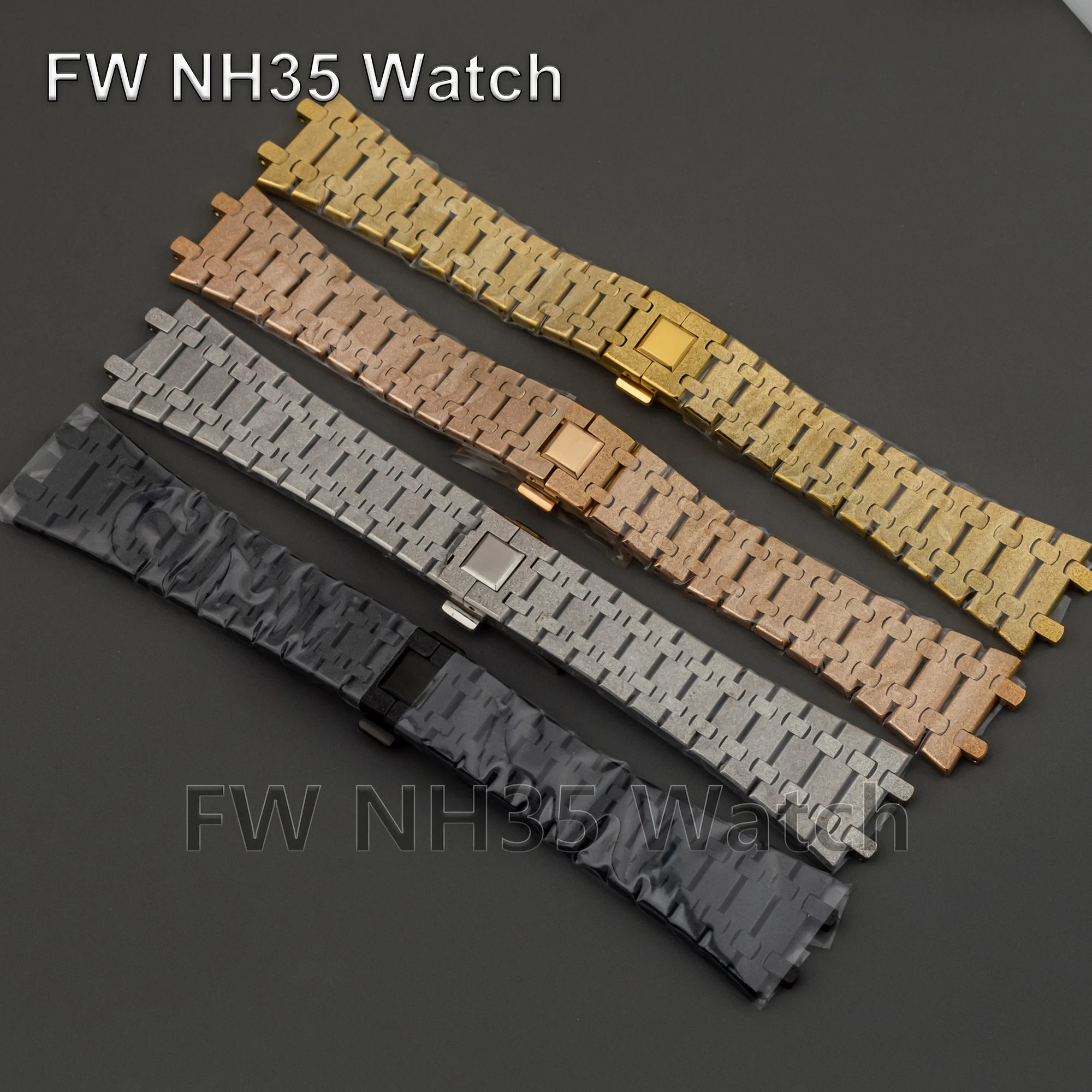 NH35 Watchband 26mm Strap for Royal Oak 316L Solid Stainless Steel Band Silver Rose Gold Black Wristband Watch Accessories
NH35 Watchband 26mm Strap for Royal Oak 316L Solid Stainless Steel Band Silver Rose Gold Black Wristband Watch Accessories