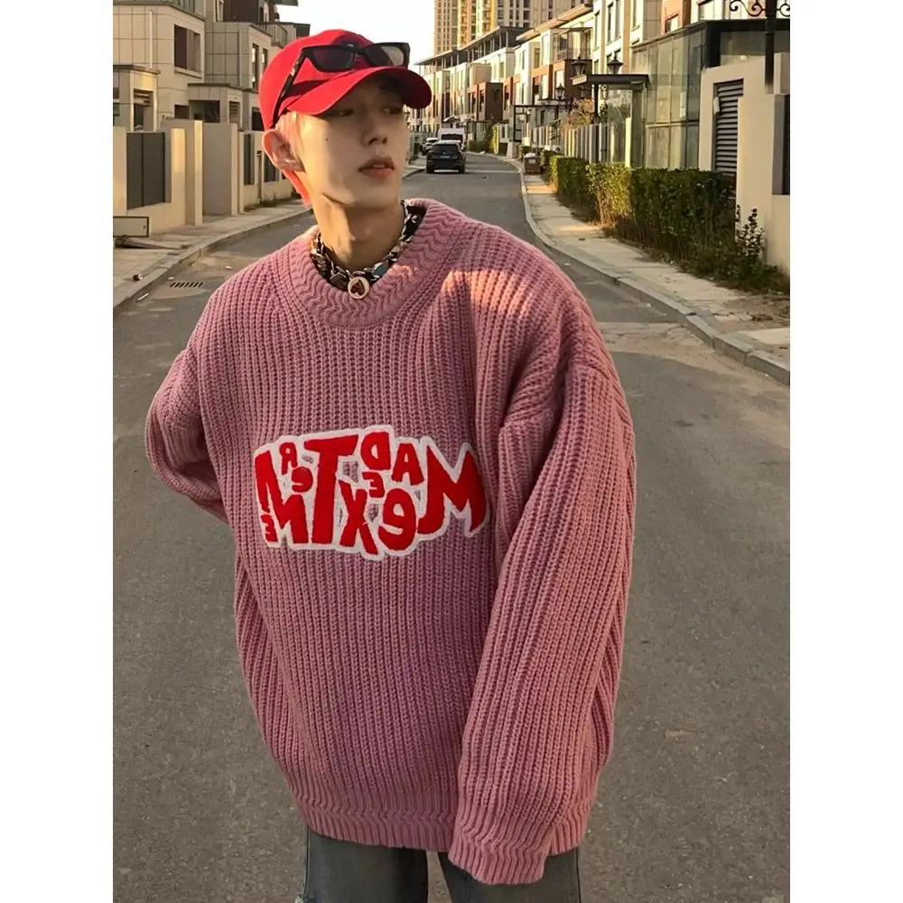 Korean Personalized Retro Letter Printed College Student Sweater Men's Salt Style American Y2K Wear Round Neck Street Sweater
Korean Personalized Retro Letter Printed College Student Sweater Men's Salt Style American Y2K Wear Round Neck Street Sweater