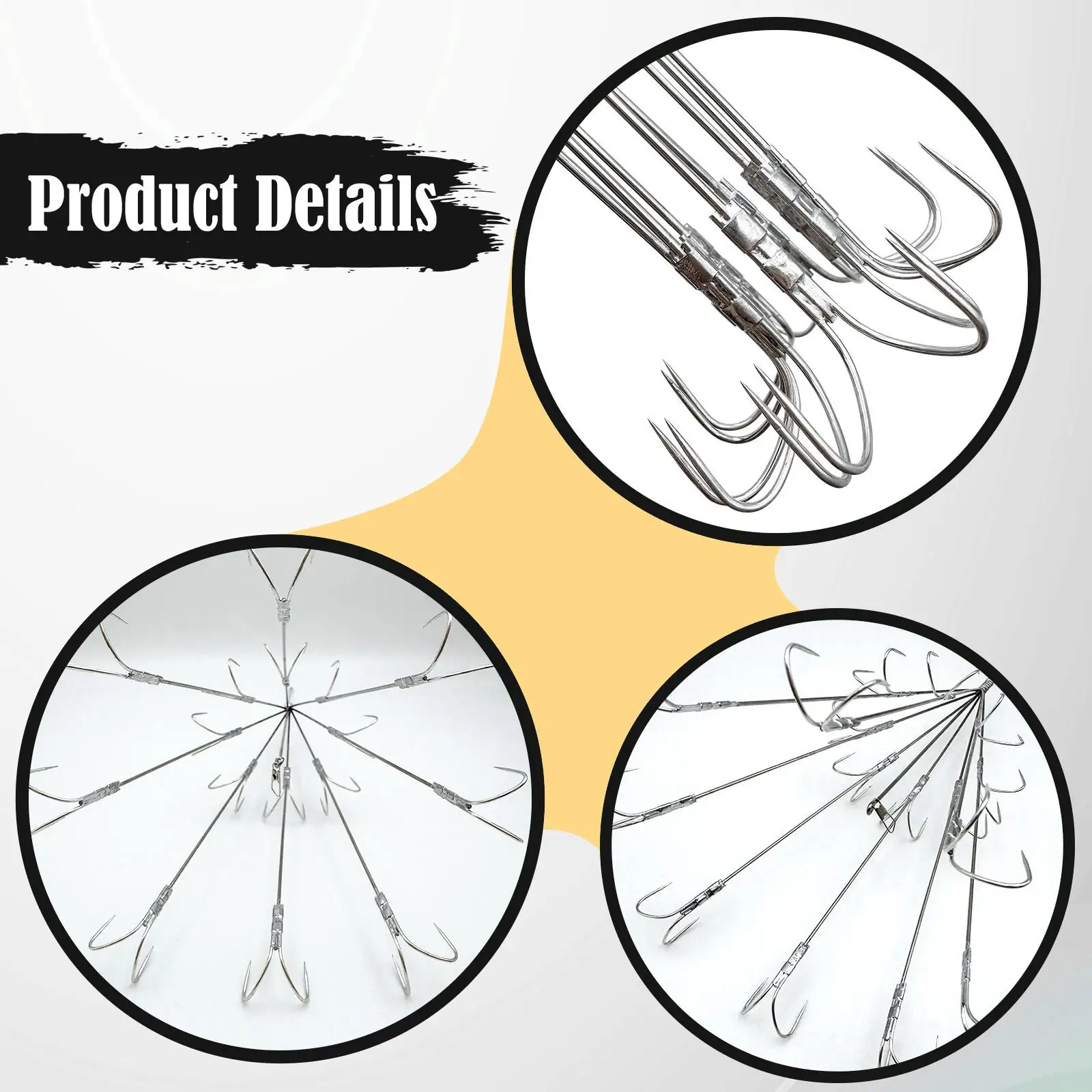 Professional Fishing Hooks Set Stainless Steel Sea Fishing Umbrella Hook Barbless Equipment for Squid Lures
Professional Fishing Hooks Set Stainless Steel Sea Fishing Umbrella Hook Barbless Equipment for Squid Lures