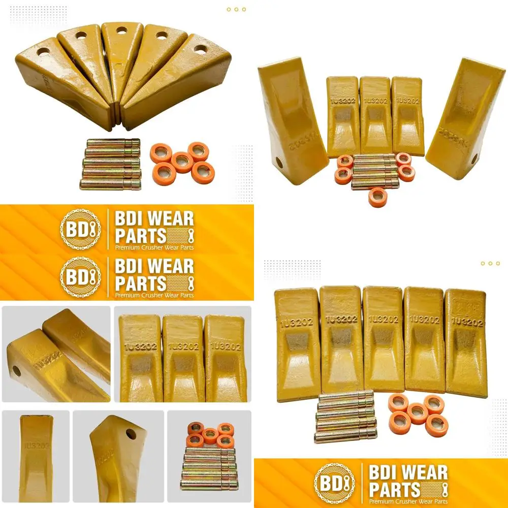 5 Set Excavator Bucket Teeth with Pins and Retainers for Various Models, Compatible with Caterpillar, Backhoe, and J200 Series
5 Set Excavator Bucket Teeth with Pins and Retainers for Various Models, Compatible with Caterpillar, Backhoe, and J200 Series