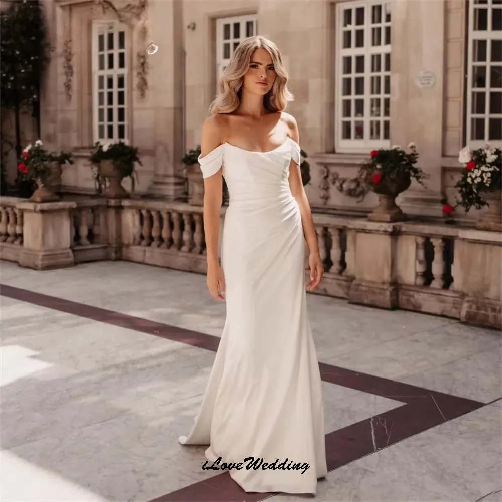 Evening Dress 2025 White Wedding Dress Boat Neck Satin Prom Dresses Sexy Off The Shoulder Strapless Mermaid Elegant Customized
Evening Dress 2025 White Wedding Dress Boat Neck Satin Prom Dresses Sexy Off The Shoulder Strapless Mermaid Elegant Customized