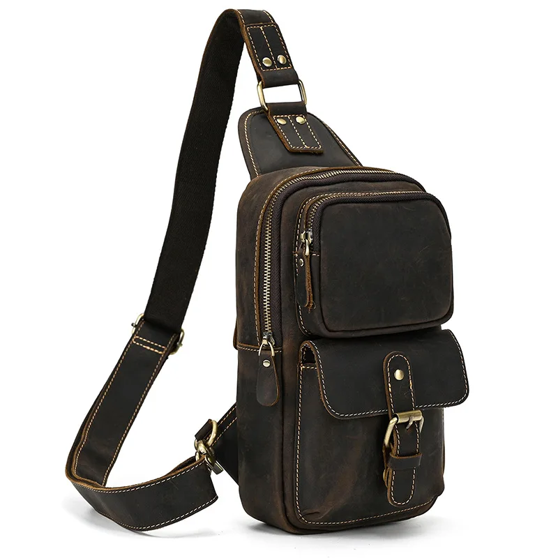 Luxury Male Chest Bags Genuine Leather Crossbody Bag Men Sling Chest Pack for Men Chest Bag Leather casual men one shoulder bag
Luxury Male Chest Bags Genuine Leather Crossbody Bag Men Sling Chest Pack for Men Chest Bag Leather casual men one shoulder bag