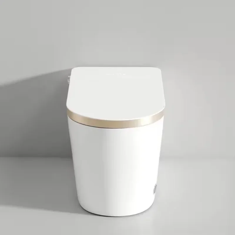 High quality luxury gold modern 110v electronic wc automatic open bathroom intelligent closestool smart toilet for home 
High quality luxury gold modern 110v electronic wc automatic open bathroom intelligent closestool smart toilet for home