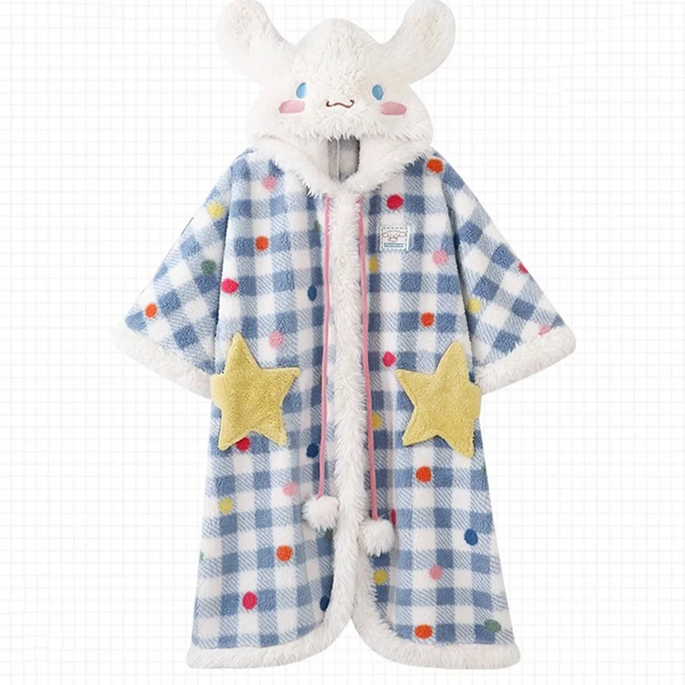 Sanrios Anime Cinnamoroll Women Plush Pajamas Robe Set Cartoon Hello Kitty Kawaii Homewear Winter Long Style Thickened Nightgown
Sanrios Anime Cinnamoroll Women Plush Pajamas Robe Set Cartoon Hello Kitty Kawaii Homewear Winter Long Style Thickened Nightgown