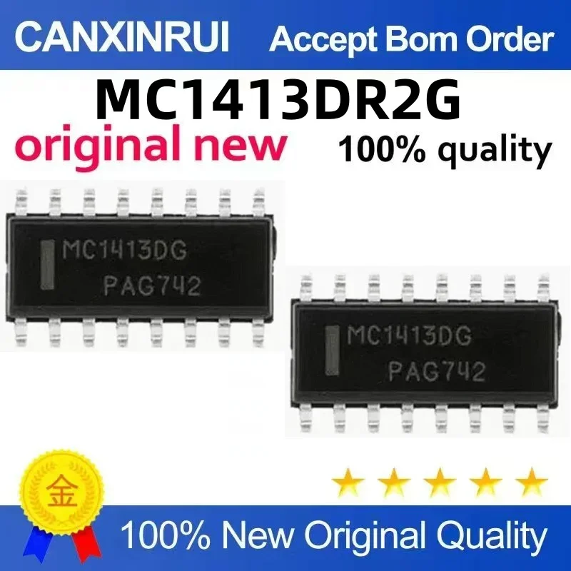 (5-100 pieces) Brand new original MC1413DR2G MC1413DG SMT SOP-16 Darlington transistor array IC
(5-100 pieces) Brand new original MC1413DR2G MC1413DG SMT SOP-16 Darlington transistor array IC