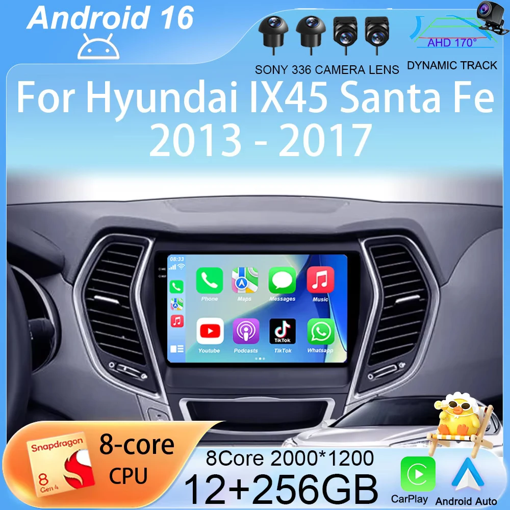 Автомагнитола Android 16 Carplay для Hyundai IX45 Santa Fe 2013-2017, мультимедийный плеер, видео, GPS, QLED-экран, навигация, 4G, без DVD
Автомагнитола Android 16 Carplay для Hyundai IX45 Santa Fe 2013-2017, мультимедийный плеер, видео, GPS, QLED-экран, навигация, 4G, без DVD