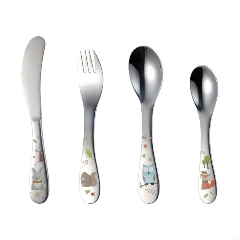 4pcs Baby Spoon Нож и вилка милая тема животных, набор посуда, набор для детских столовых приборов
4pcs Baby Spoon Нож и вилка милая тема животных, набор посуда, набор для детских столовых приборов