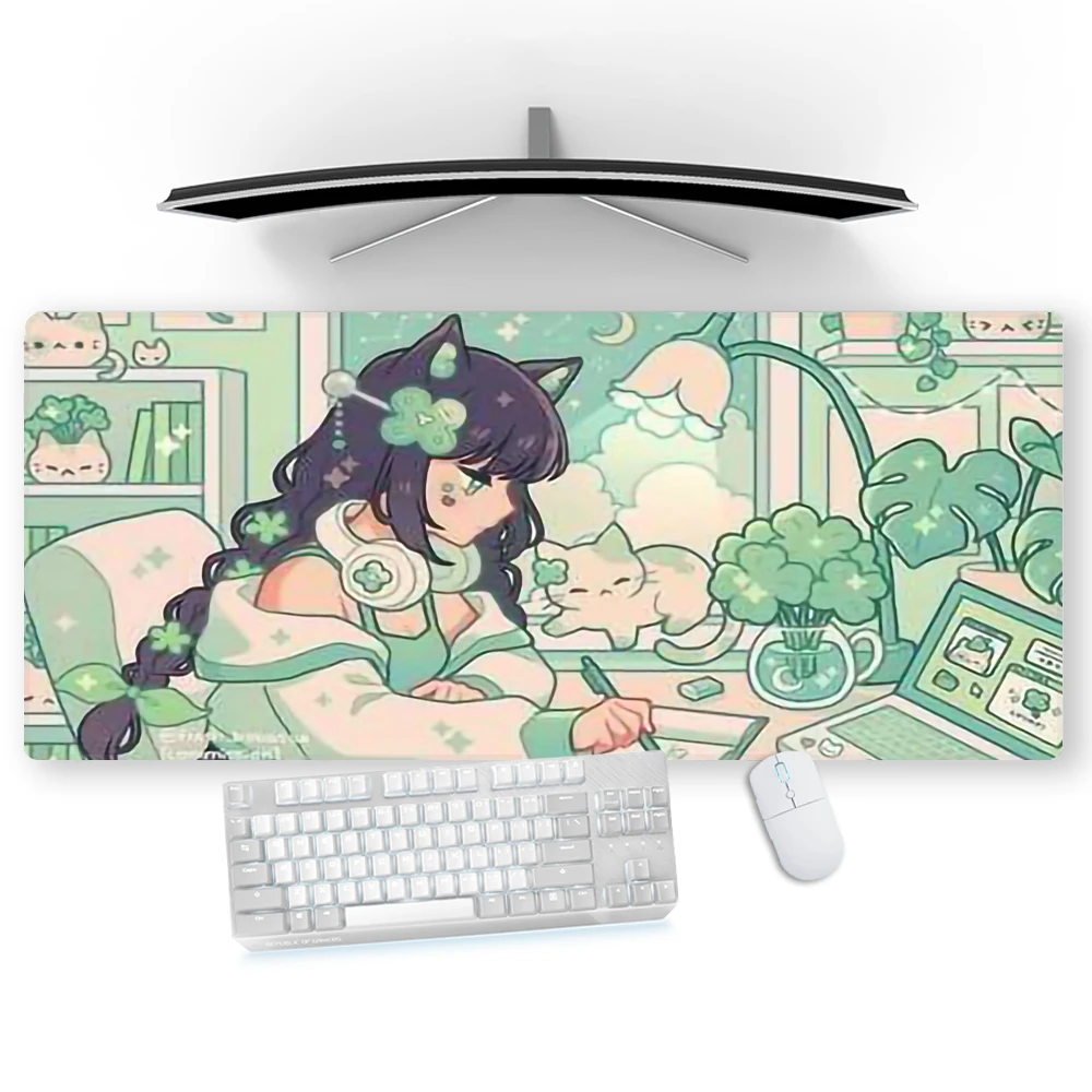 Desk Mat Green Anime Girl Mouse Pad Xl Computer Decoration Playmat 800x300 Rubber Carpet 1200mm Giant Pad for Mouse and Keyboard
Desk Mat Green Anime Girl Mouse Pad Xl Computer Decoration Playmat 800x300 Rubber Carpet 1200mm Giant Pad for Mouse and Keyboard