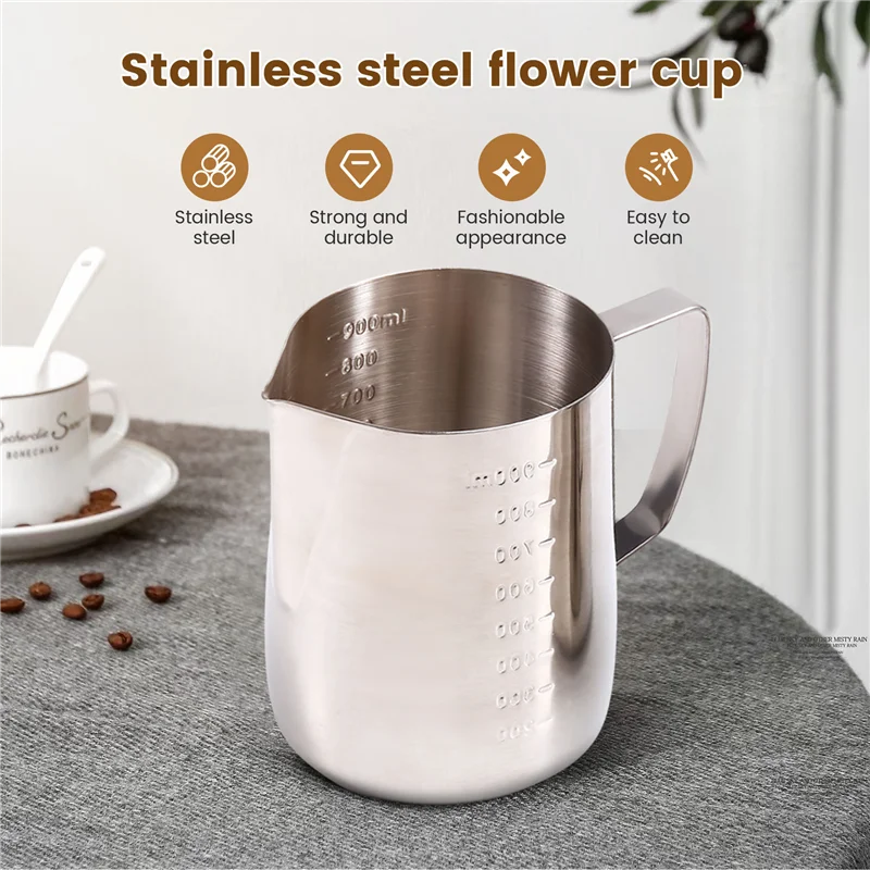 ELEG-Milk Frothing Cup Coffee Latte Container Metal Pot Measuring Cup Coffee Latte Mug Coffee Utensils
ELEG-Milk Frothing Cup Coffee Latte Container Metal Pot Measuring Cup Coffee Latte Mug Coffee Utensils