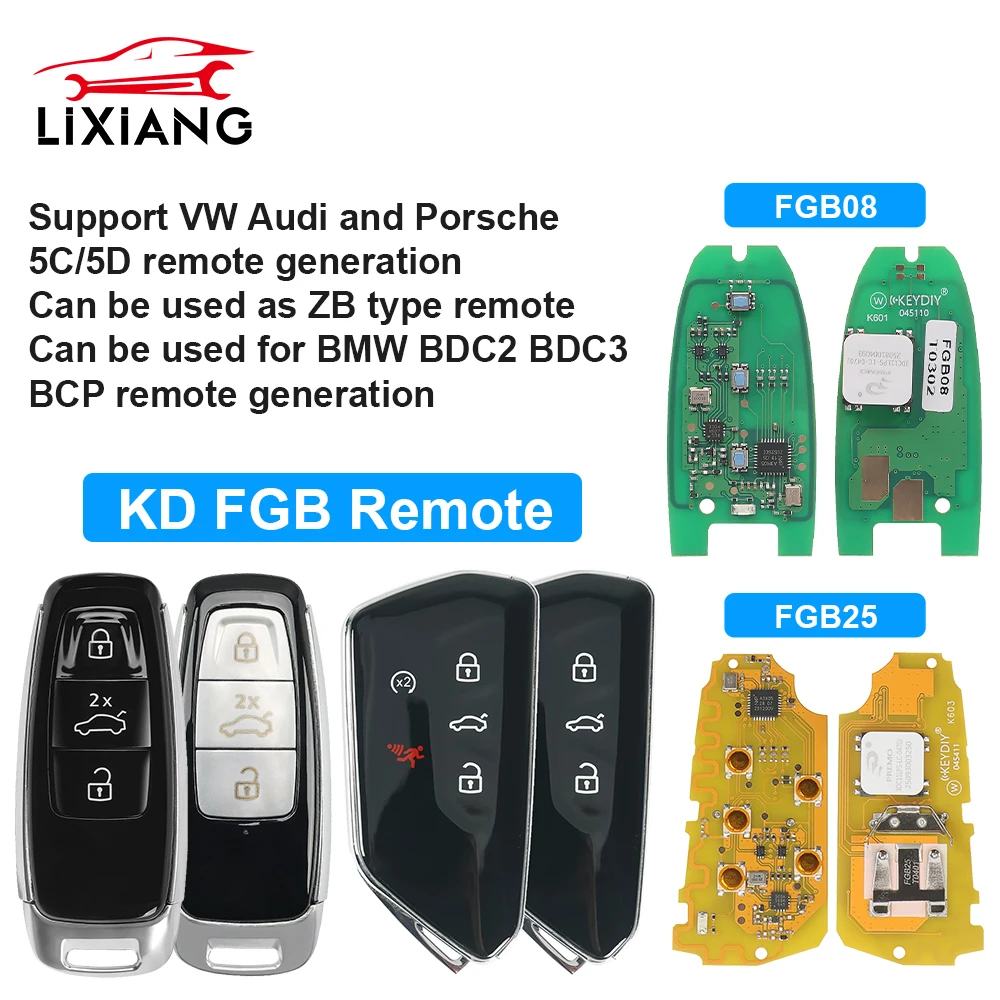 Lixiang 5C 5D FGB08 FGB25 KEYDIY Smart Car Key For AUDI VW Porsche 8Y0959754 5HG959753 5D System Vehicles No UWB Function
Lixiang 5C 5D FGB08 FGB25 KEYDIY Smart Car Key For AUDI VW Porsche 8Y0959754 5HG959753 5D System Vehicles No UWB Function