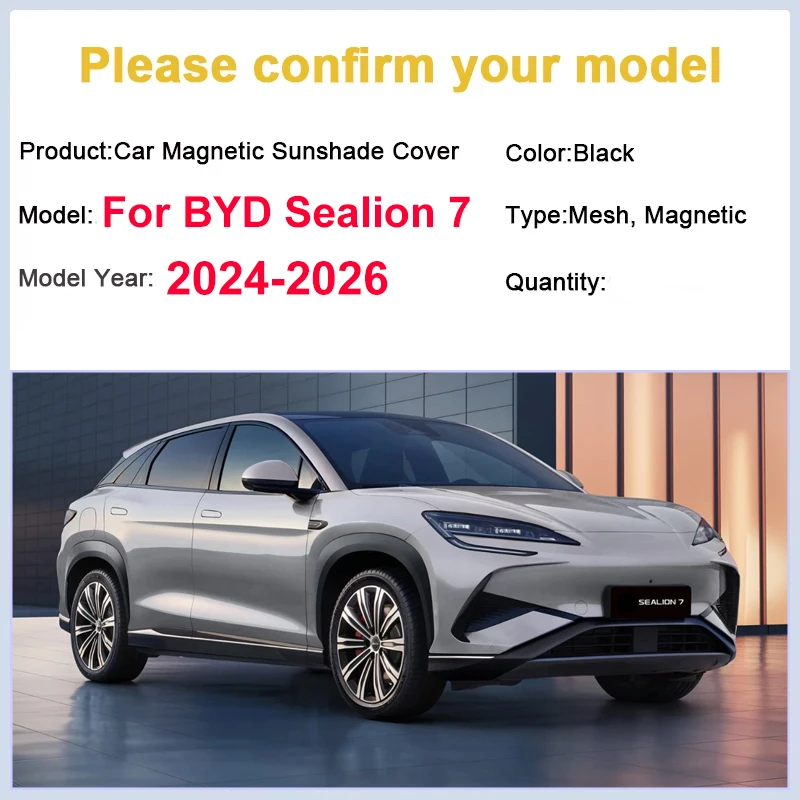 Солнцезащитные шторки для окон автомобиля BYD Sealion 7 (2025), Sealion 07 EV (2024, 2026) – защита от УФ-излучения, для переднего и заднего стекол, обеспечивающие конфиденциальность
Солнцезащитные шторки для окон автомобиля BYD Sealion 7 (2025), Sealion 07 EV (2024, 2026) – защита от УФ-излучения, для переднего и заднего стекол, обеспечивающие конфиденциальность