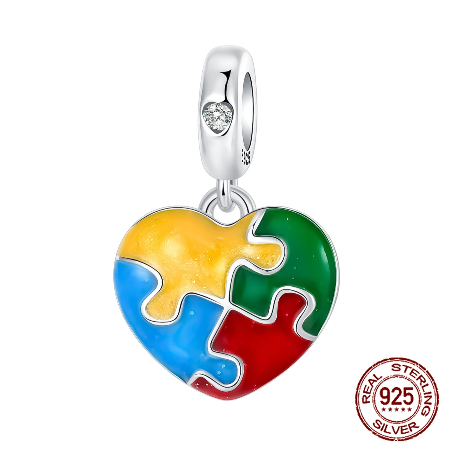 925 Sterling Silver Autism Awareness Puzzle Pendant Charm Introvert Caring for Mental Health Jewelry Gifts for Friends
925 Sterling Silver Autism Awareness Puzzle Pendant Charm Introvert Caring for Mental Health Jewelry Gifts for Friends