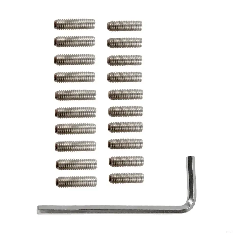 340F 20Pcs Electric Guitar Saddles Bridge Screw with Wrench Guitar Replacement Part
340F 20Pcs Electric Guitar Saddles Bridge Screw with Wrench Guitar Replacement Part