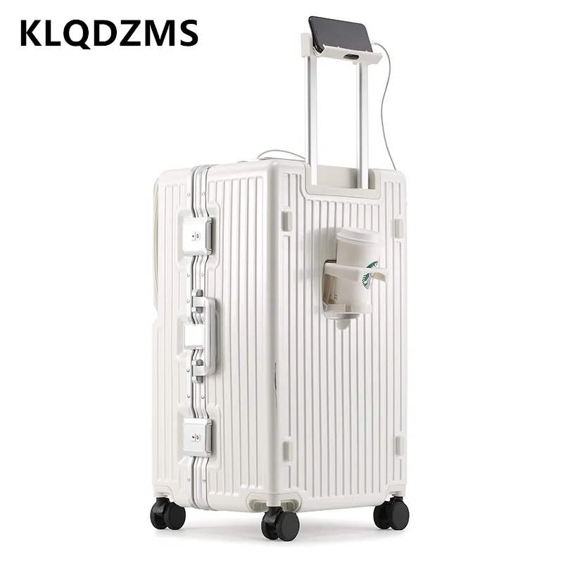 KLQDZMS Laptop Suitcase Front Opening Aluminum Frame Large Capacity Trolley Case 26"28"30 Inch with Wheels Rolling Luggage
KLQDZMS Laptop Suitcase Front Opening Aluminum Frame Large Capacity Trolley Case 26"28"30 Inch with Wheels Rolling Luggage