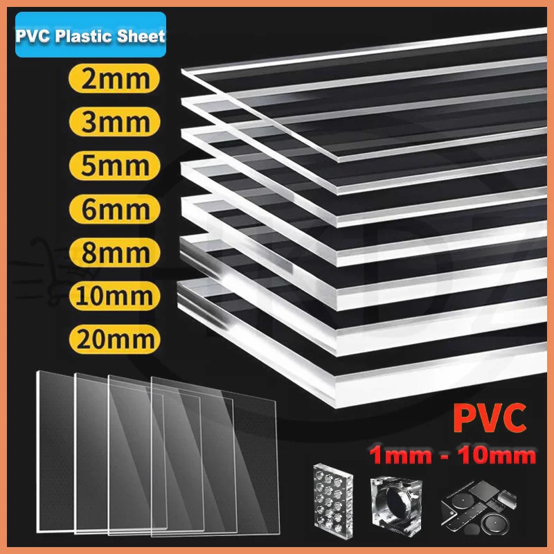 1PCS PVC Plate Transparent Plastic Board 1 -10mm Thick Plastic Sheet Clear Rigid Board DIY Model Material Processing Accessories
1PCS PVC Plate Transparent Plastic Board 1 -10mm Thick Plastic Sheet Clear Rigid Board DIY Model Material Processing Accessories