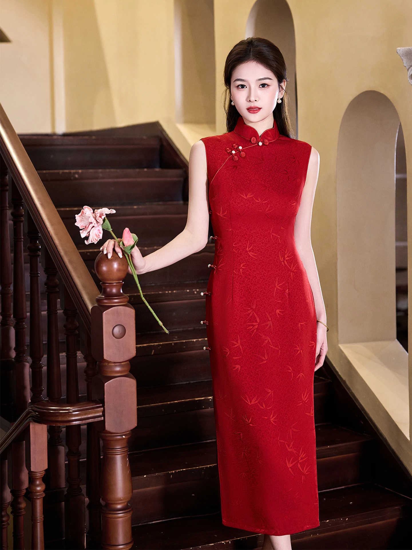 Red Vintage Chinese Style Dress Women's Spring Summer New Style Slimming Engagement Wedding Dress
Red Vintage Chinese Style Dress Women's Spring Summer New Style Slimming Engagement Wedding Dress