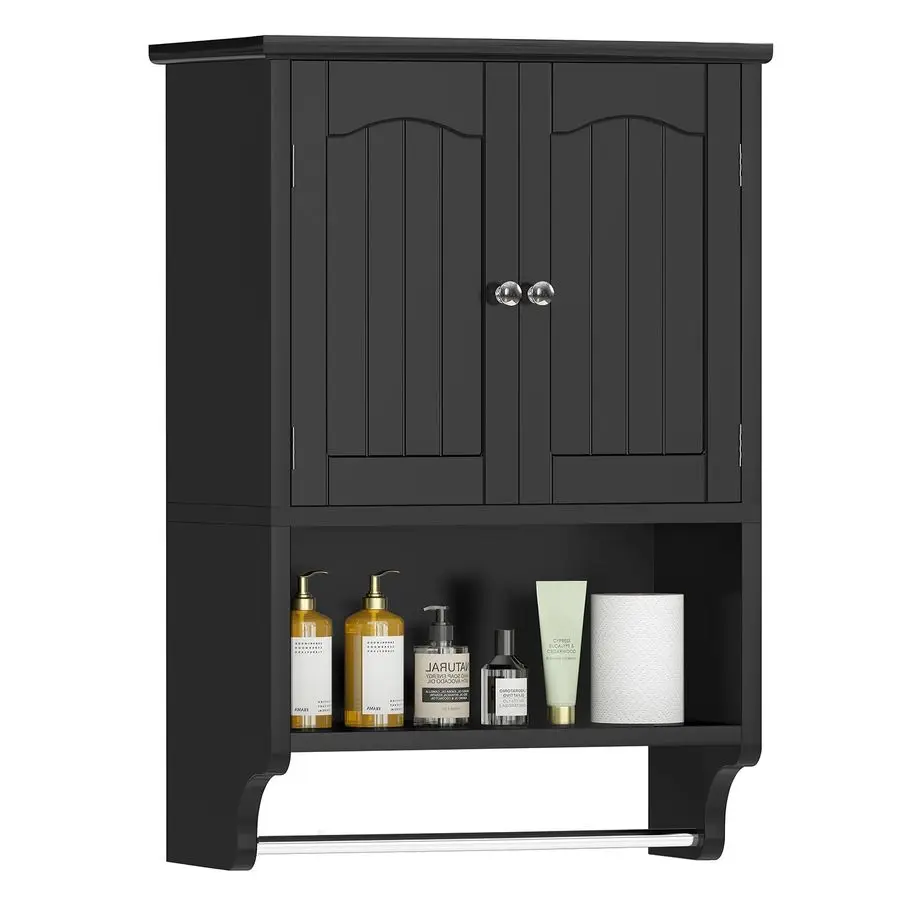 Bathroom Wall Cabinet with Adjustable Shelves and Towel Rack, Wall Mounted Over The Toilet Storage Cabinet for Bathroom, Living
Bathroom Wall Cabinet with Adjustable Shelves and Towel Rack, Wall Mounted Over The Toilet Storage Cabinet for Bathroom, Living
