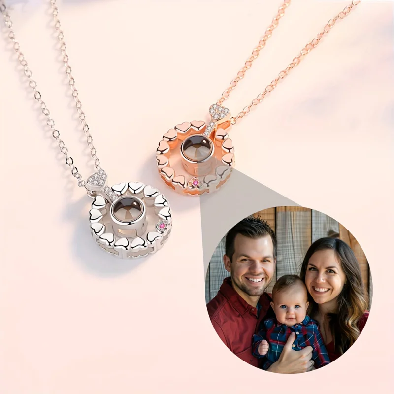 Custom Photo Projection Necklace With Picture Inside Heart Ring Pendant For Women Birthday Mother's Valentine's Day Jewelry Gift
Custom Photo Projection Necklace With Picture Inside Heart Ring Pendant For Women Birthday Mother's Valentine's Day Jewelry Gift