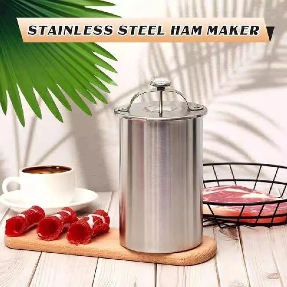 Stainless Steel Deli Meat Press with Thermometer Designed for Home Use to Monitor Internal Meat Temperatures During Pressing
Stainless Steel Deli Meat Press with Thermometer Designed for Home Use to Monitor Internal Meat Temperatures During Pressing