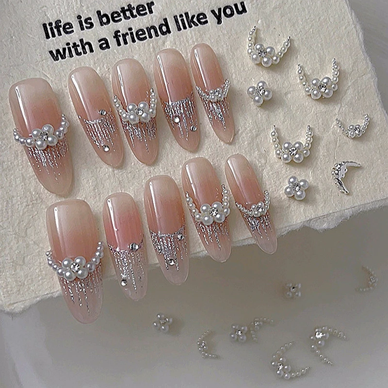 10PCS 3D Luxury Alloy Nail Art Pearl Charms Rhinestone Accessories Parts For French Nails Decoration Manicure Supplies Material
10PCS 3D Luxury Alloy Nail Art Pearl Charms Rhinestone Accessories Parts For French Nails Decoration Manicure Supplies Material