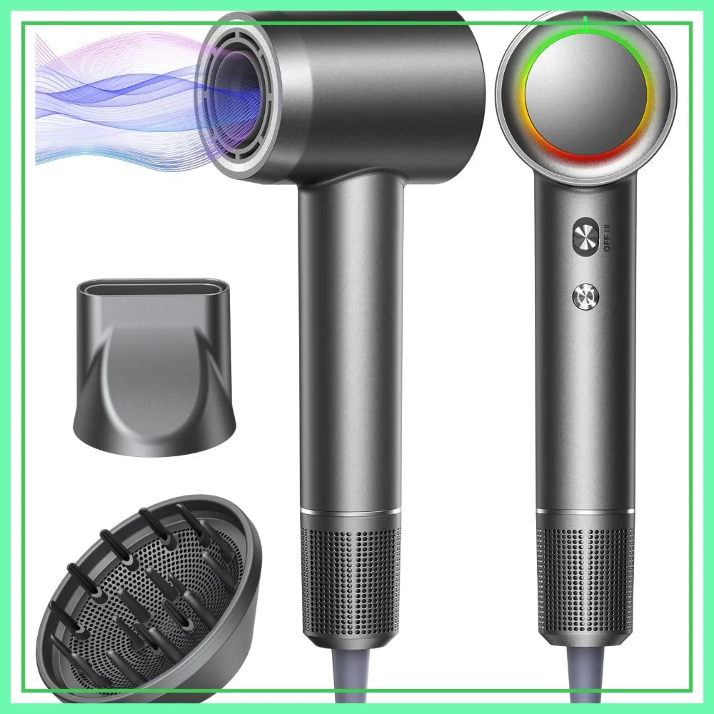 High-Speed Hair Dryer: 1 Min Fast Drying, 500M Negative Ions, No Heat Damage, Low Noise, Lightweight for Women
High-Speed Hair Dryer: 1 Min Fast Drying, 500M Negative Ions, No Heat Damage, Low Noise, Lightweight for Women