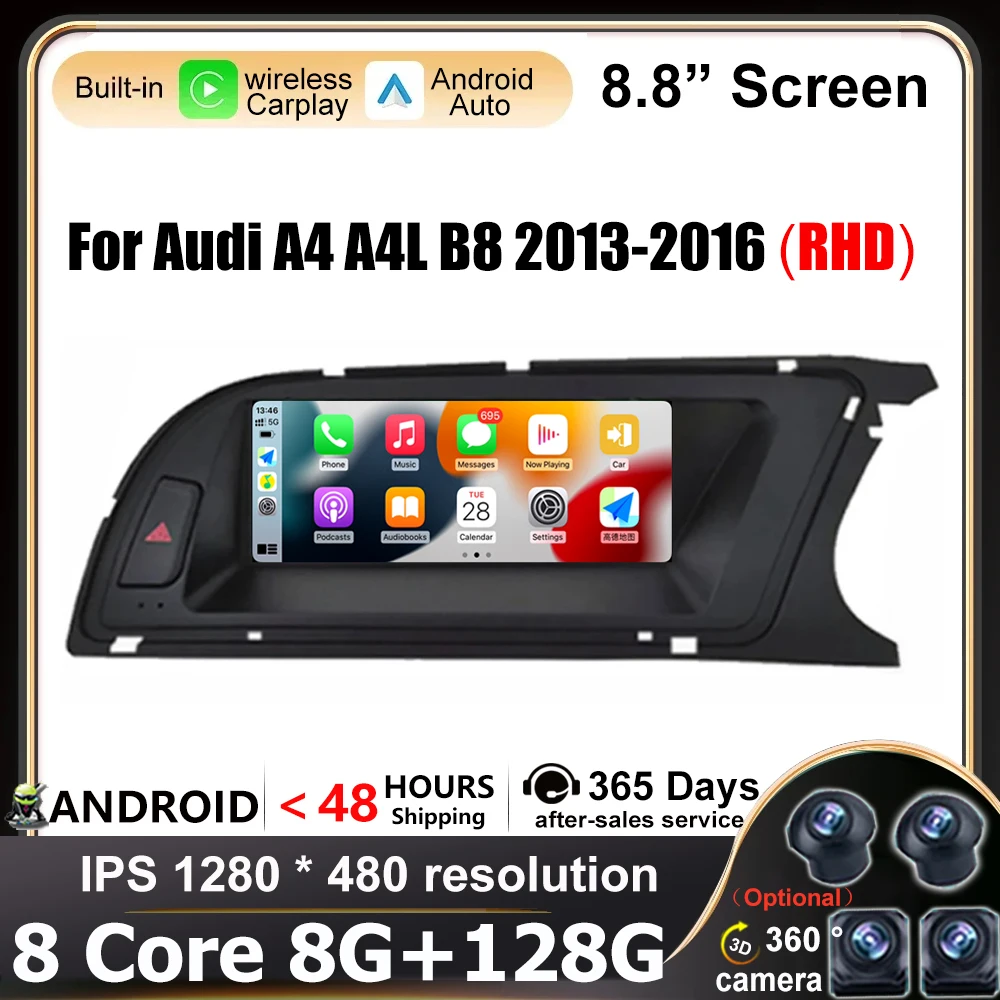 Автомобильные мультимедийные мониторы 8,8 дюйма для Audi A4 A4L B8 2013-2016 RHD Android
Автомобильные мультимедийные мониторы 8,8 дюйма для Audi A4 A4L B8 2013-2016 RHD Android