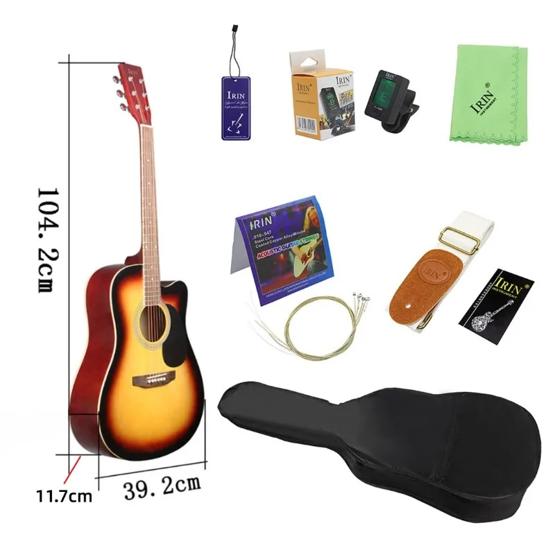 Guitarra 41 Inch Electric Acoustic Guitar Spruce Wood Top Black Color Natural Color Cutaway Design Folk Guitar Beginner with EQ
Guitarra 41 Inch Electric Acoustic Guitar Spruce Wood Top Black Color Natural Color Cutaway Design Folk Guitar Beginner with EQ