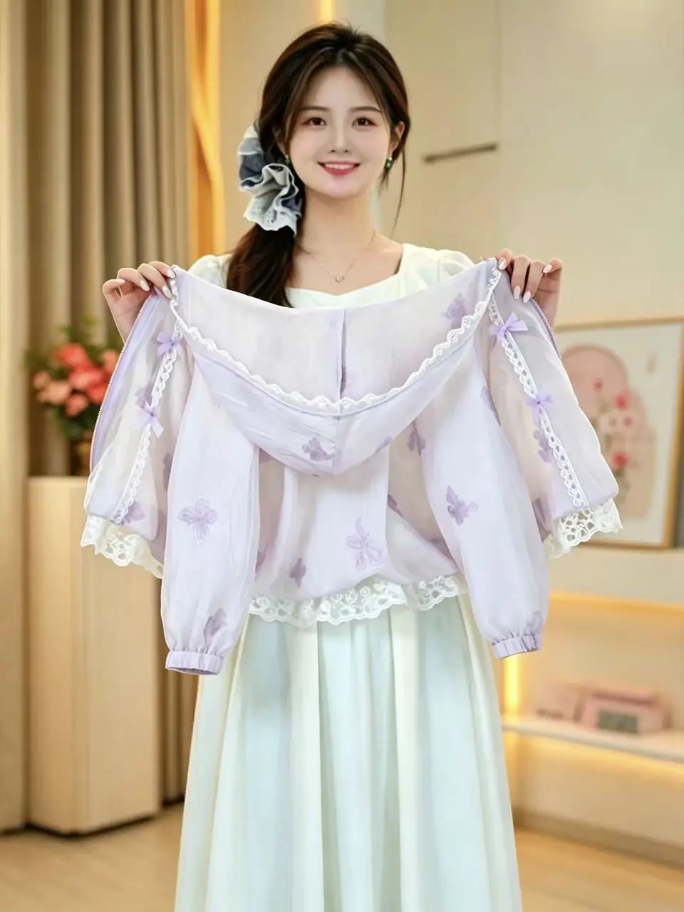 Girls' Summer New Fashionable Knot Embroidered Thin Sun Protection Clothes Outerwear Sweet Style Long Sleeve Coat
Girls' Summer New Fashionable Knot Embroidered Thin Sun Protection Clothes Outerwear Sweet Style Long Sleeve Coat