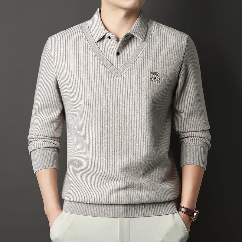 TUCANO men's fake two-piece sweater, winter fleece and thickened shirt collar, new style warm top, base wool sweater
TUCANO men's fake two-piece sweater, winter fleece and thickened shirt collar, new style warm top, base wool sweater