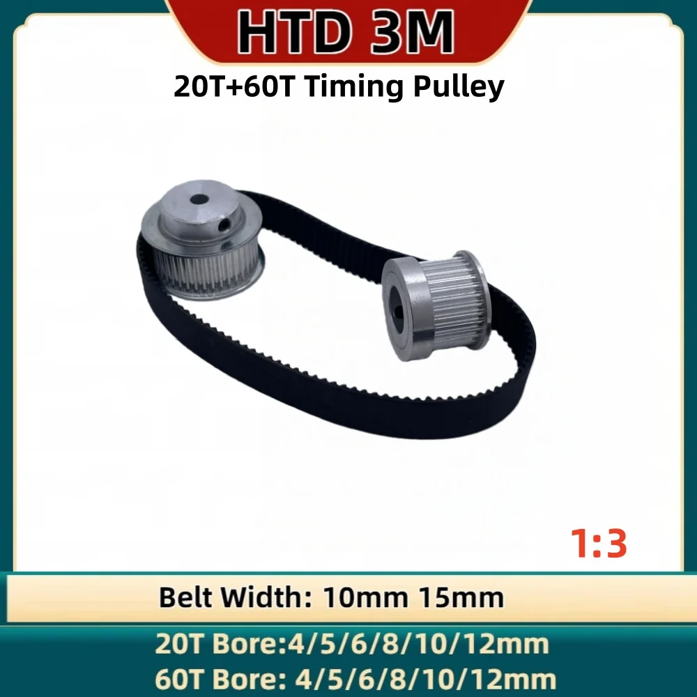 20T 60T HTD 3M Timing Pulley Set Reduction 1:3 Belt Width 10mm 15mm 20Teeth 60Teeth HTD 3M Synchronous Pulley Belt Kit
20T 60T HTD 3M Timing Pulley Set Reduction 1:3 Belt Width 10mm 15mm 20Teeth 60Teeth HTD 3M Synchronous Pulley Belt Kit