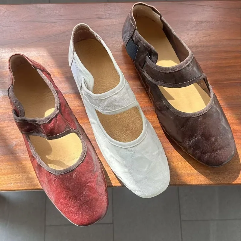 Retro Womens Mary Jane Shoes Luxury Genuine Leather Casual Shoes for Woman Fashion Ballet Flat Shoe Designer Shoes Zapatos Mujer
Retro Womens Mary Jane Shoes Luxury Genuine Leather Casual Shoes for Woman Fashion Ballet Flat Shoe Designer Shoes Zapatos Mujer