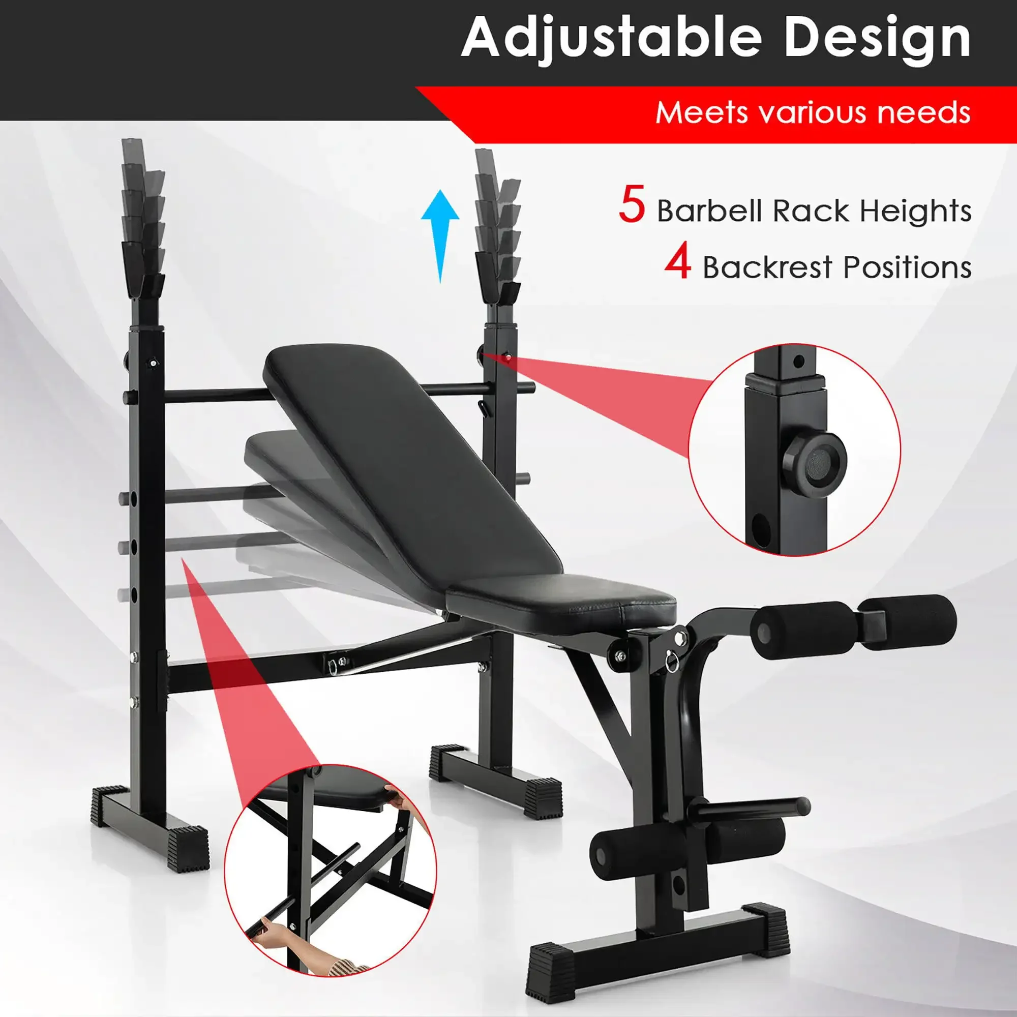 2026 Foldable Adjustable Weight Lifting Bench with Squat Rack Multifunctional Training Machine
2026 Foldable Adjustable Weight Lifting Bench with Squat Rack Multifunctional Training Machine