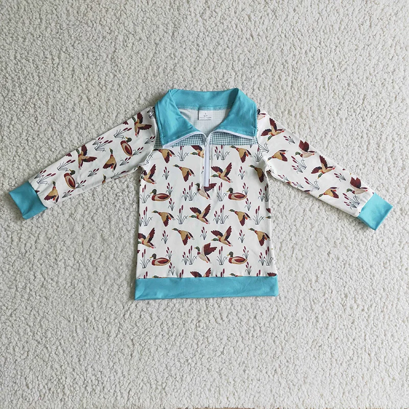 Toddler Wild Duck Wear Pullover Long Sleeve Blue Shirt Wholesale Baby Boy Tee Lapel Top Fall Children Zipper Cotton New Clothes 
Toddler Wild Duck Wear Pullover Long Sleeve Blue Shirt Wholesale Baby Boy Tee Lapel Top Fall Children Zipper Cotton New Clothes