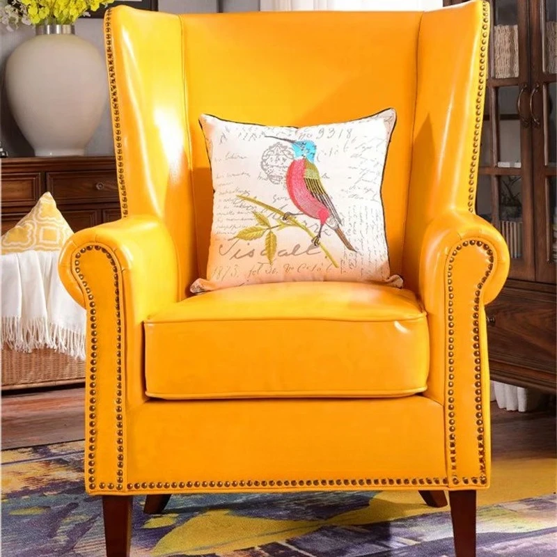 American single sofa chair living room leather soft bag high back sofa chair casual leather tiger chair
American single sofa chair living room leather soft bag high back sofa chair casual leather tiger chair