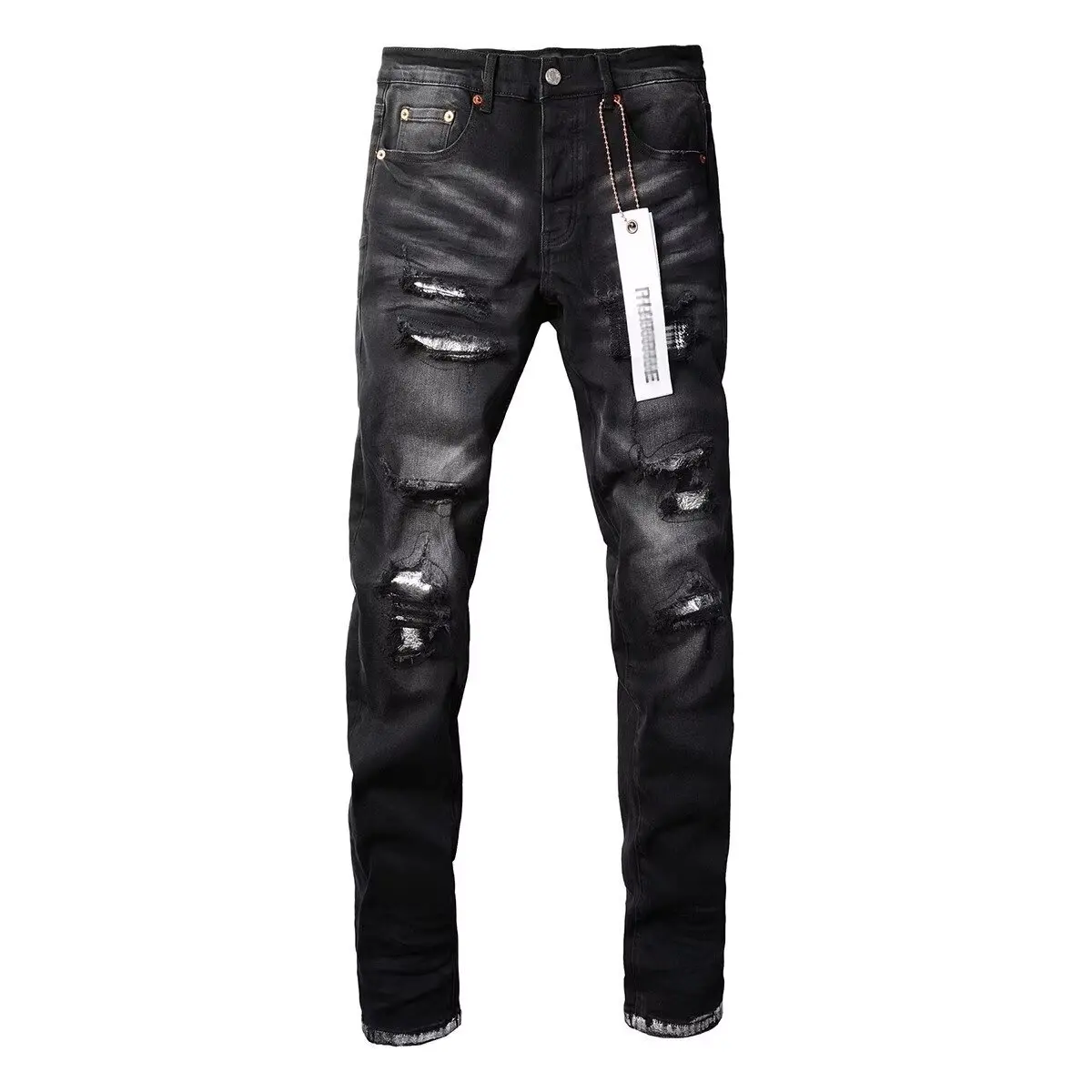 Men's Black Washed Patch Distressed Washed Jeans Fashion Stretch Slim Fit Denim Trousers Comfortable Straight Male Pants
Men's Black Washed Patch Distressed Washed Jeans Fashion Stretch Slim Fit Denim Trousers Comfortable Straight Male Pants