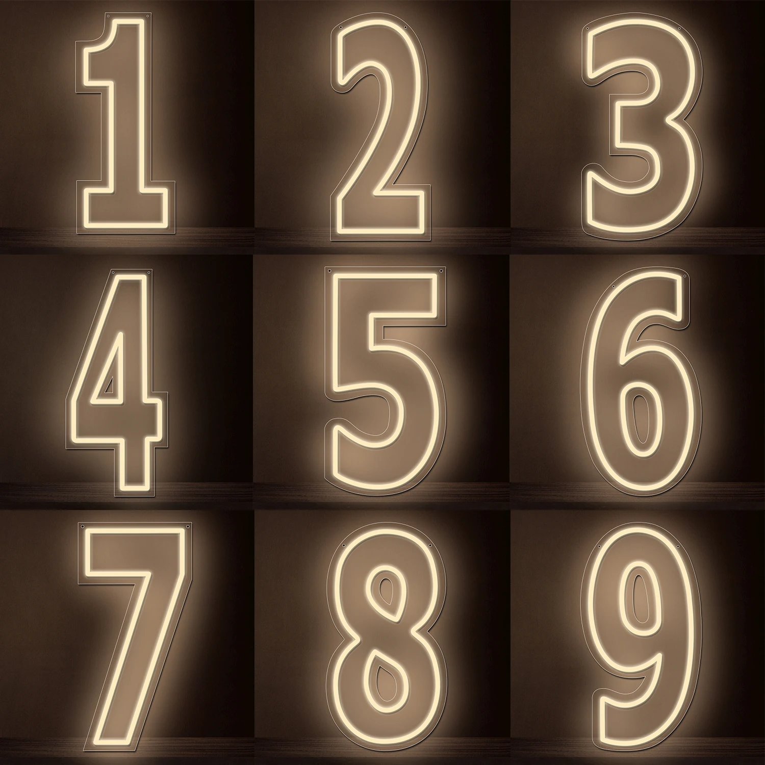 1 большая цифровая светодиодная неоновая вывеска теплого белого цвета 0-9, подходит для вечеринок по случаю дня рождения, юбилея, семейных баров, клубов, свадеб.
1 большая цифровая светодиодная неоновая вывеска теплого белого цвета 0-9, подходит для вечеринок по случаю дня рождения, юбилея, семейных баров, клубов, свадеб.