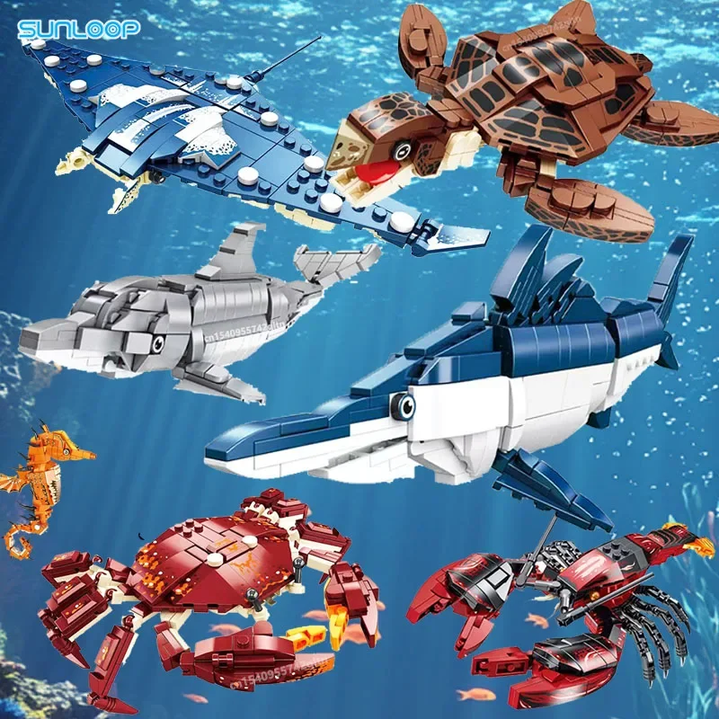 Educational Marine Animal Building Blocks Puzzle Toys Crab Lobster Shark Turtle Starfish Whale Model for Young Students
Educational Marine Animal Building Blocks Puzzle Toys Crab Lobster Shark Turtle Starfish Whale Model for Young Students