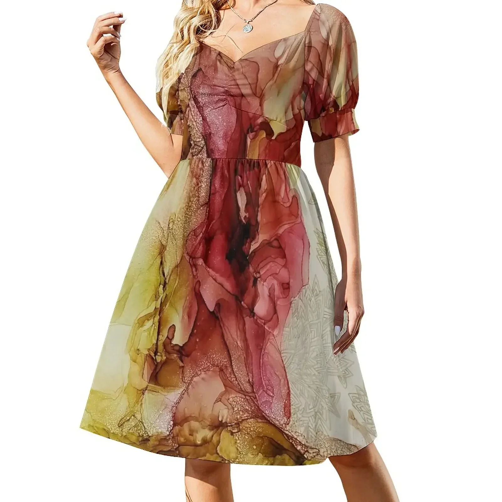 Bloom_Abstract Painting Short-Sleeved Dress dress women summer women's clothing trend 2025 Dress
Bloom_Abstract Painting Short-Sleeved Dress dress women summer women's clothing trend 2025 Dress