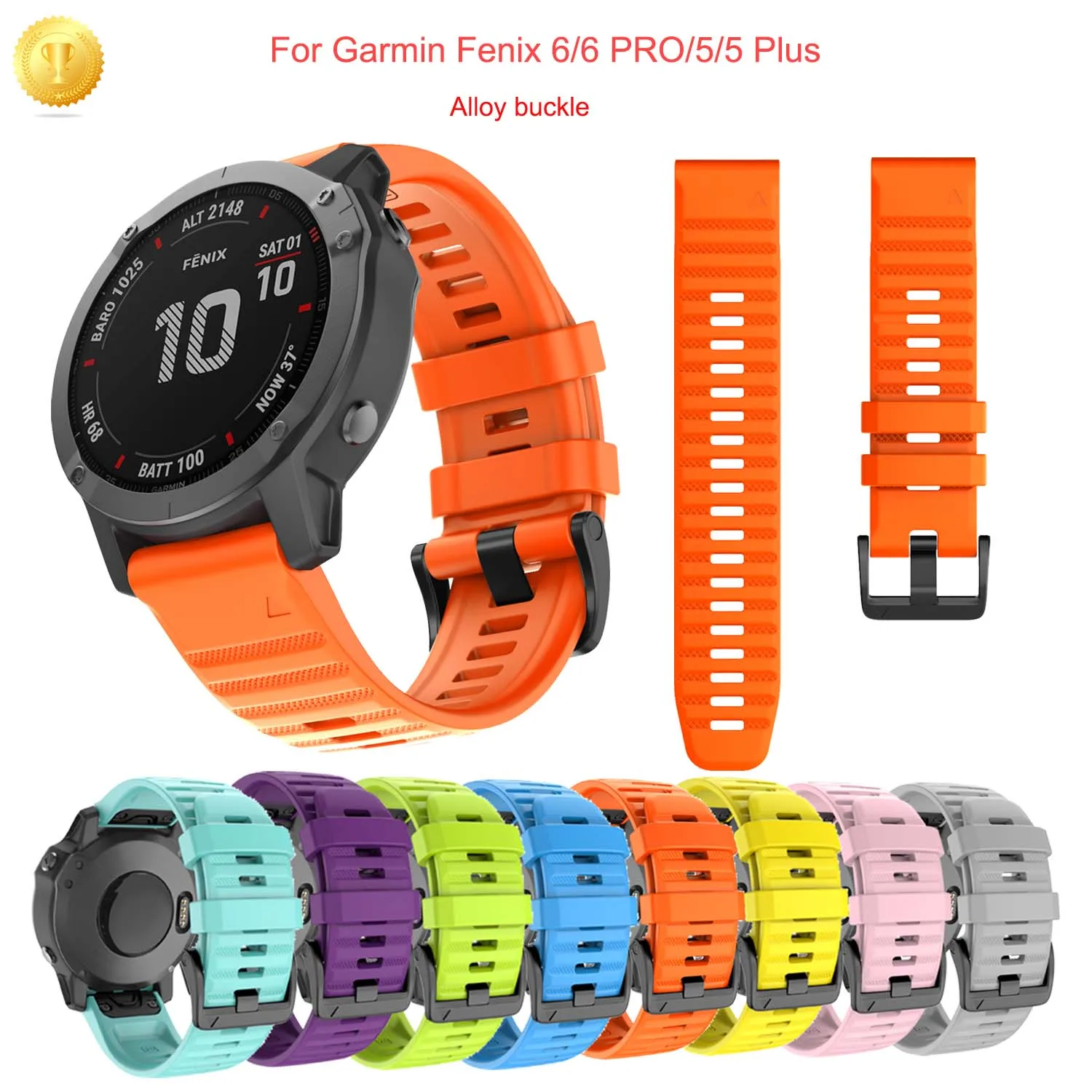 22mm Quick detachable silicone strap For Garmin Fenix 6/6Pro/5/5 Plus Sports Bracelet Silicone Replacement Strap
22mm Quick detachable silicone strap For Garmin Fenix 6/6Pro/5/5 Plus Sports Bracelet Silicone Replacement Strap