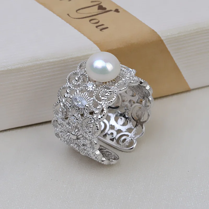 S925 Sterling Silver Adjustable Finger Ring Mountings Base Setting Findings Jewelry Mount Accessories for 5-7mm Pearls
S925 Sterling Silver Adjustable Finger Ring Mountings Base Setting Findings Jewelry Mount Accessories for 5-7mm Pearls