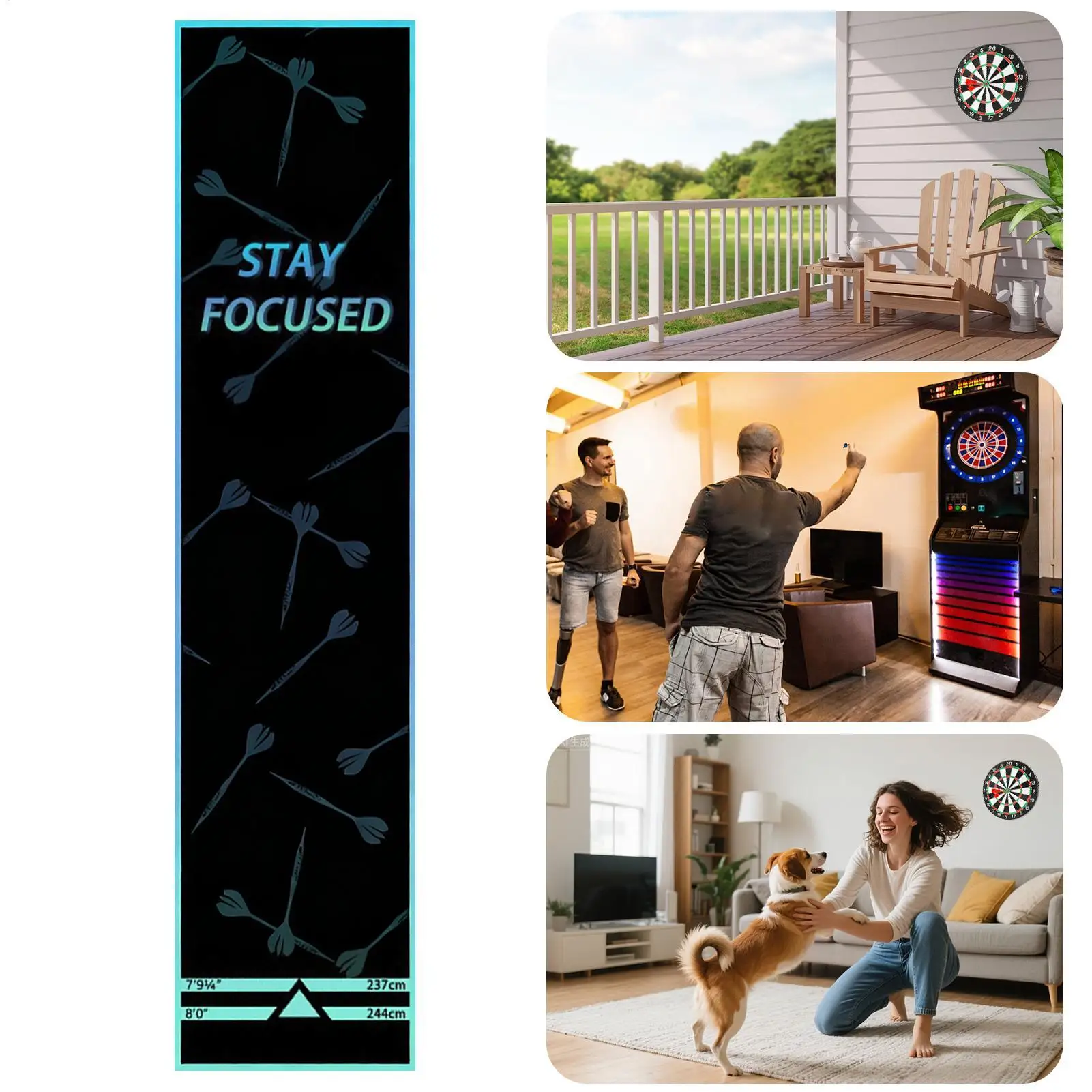 Dart Mat With Throw Line Non-Slip Crystal Velvet With Throw Line Portable Protective Dart Mat For Game Room Tournament Sports
Dart Mat With Throw Line Non-Slip Crystal Velvet With Throw Line Portable Protective Dart Mat For Game Room Tournament Sports